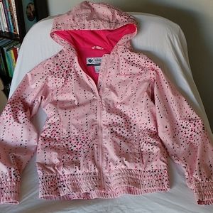 Columbia pink windbreaker 18/20 youth, M/L woman